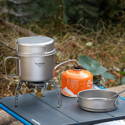 Titanium Camping Cookware Set for Ultralight Outdoor Cooking