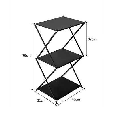 Camping Storage Rack – Foldable 3-Tier Gear Organizer