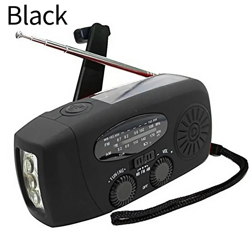 Emergency Weather Radio with Power Bank & Flashlight