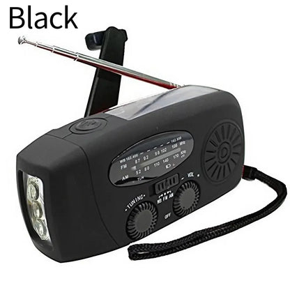 Emergency Weather Radio with Power Bank & Flashlight