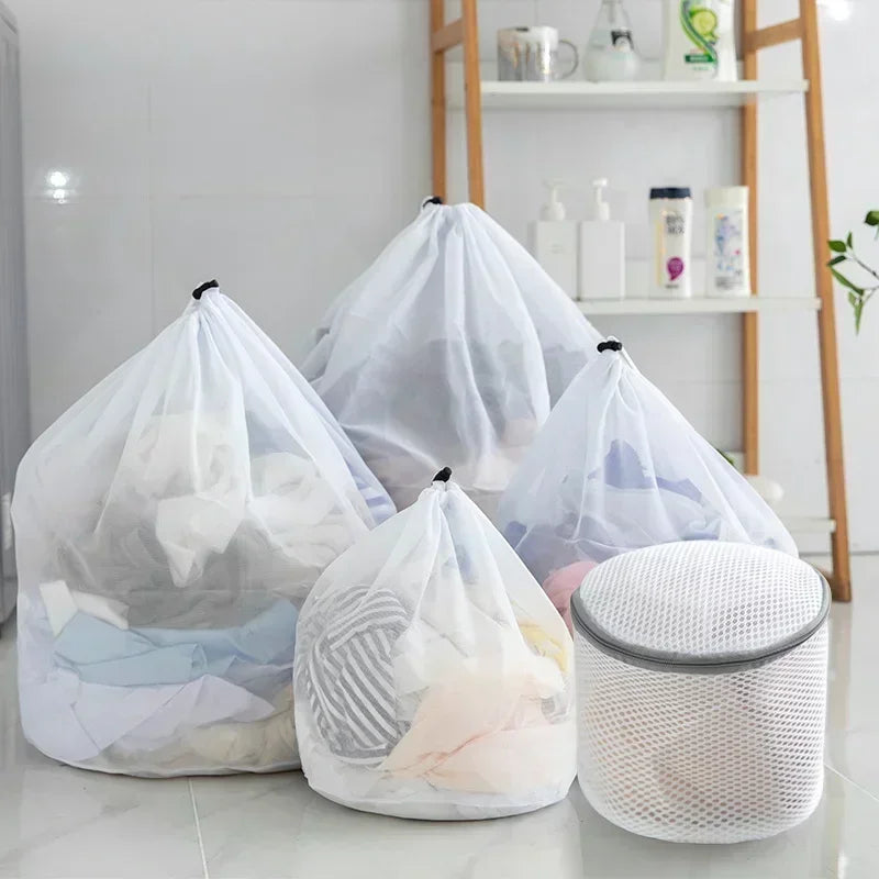 Mesh Laundry Bag Drawstring Large Capacity Organizer