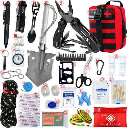Survival First Aid Kit Complete Emergency Outdoor Pack