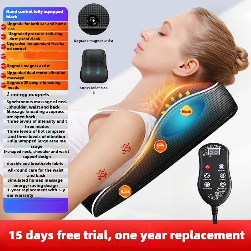 Neck Massage Pillow with Heat for Pain Relief