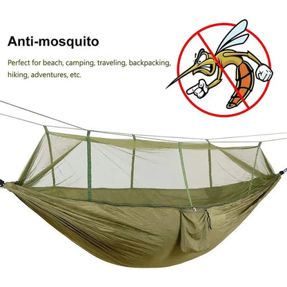 2 Person Camping Hammock with Mosquito Net – Strong & Portable