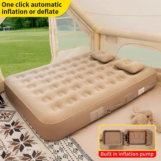 Self-Inflating Camping Air Mattress with Built-in Pump