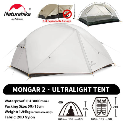 Ultralight Camping Tent 2 Person – Waterproof & Compact