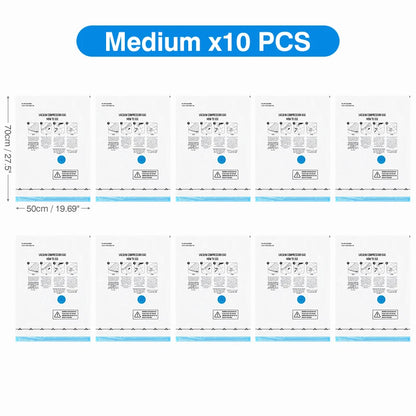 Vacuum Compression Bags with Pump – Save 80% Space
