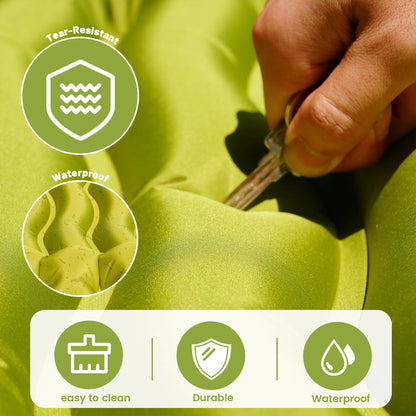Inflatable Sleeping Pad with Built-In Pump for Comfort