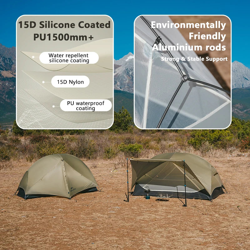 Ultralight Backpacking Tent 2 Person Waterproof Hiking