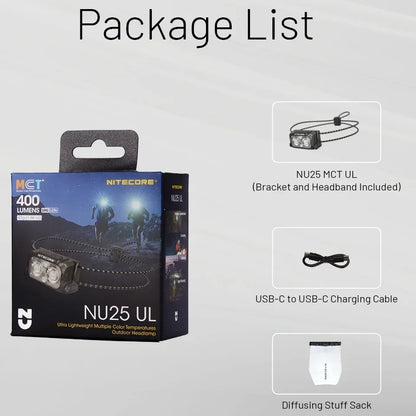 NITECORE NU25 MCT Running Headlamp – 400 Lumens Waterproof