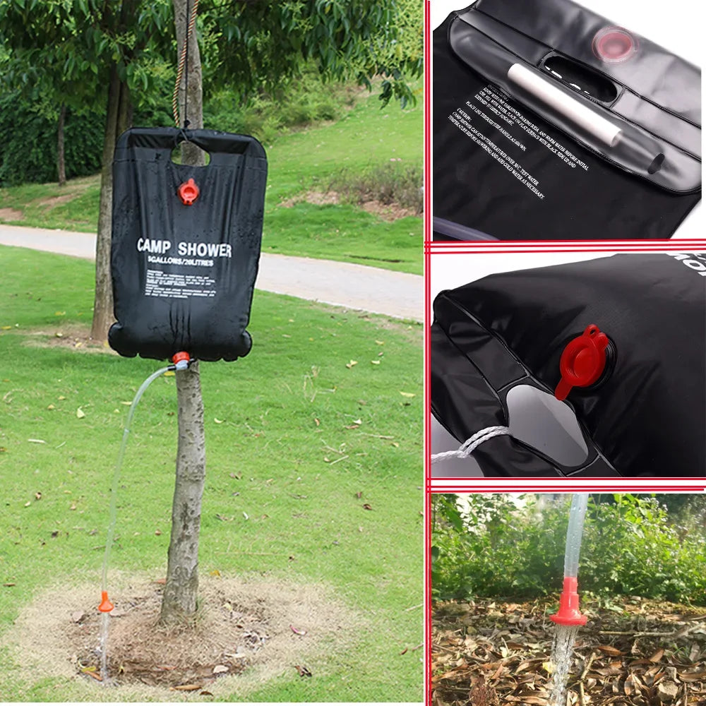 Solar Camping Shower Bag 20L – Warm Outdoor Showers