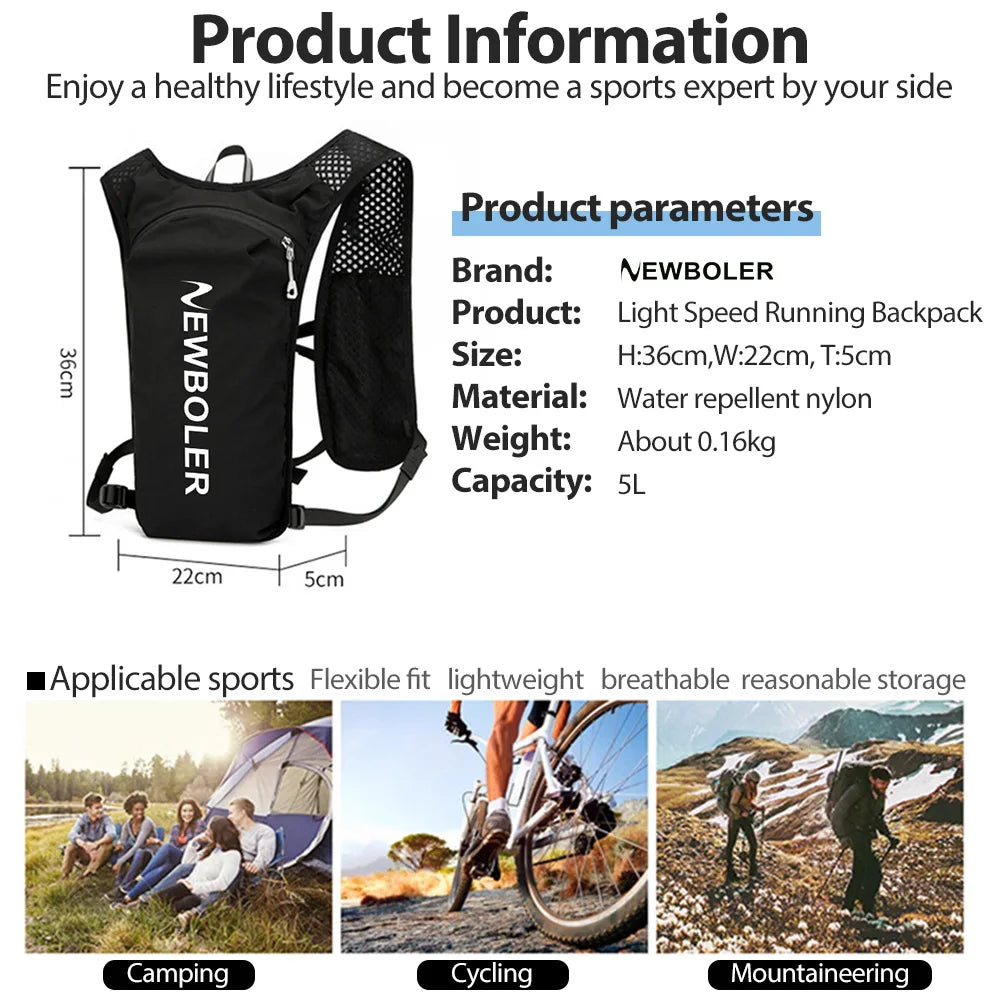 5L Hydration Vest Backpack for Trail Running & Cycling