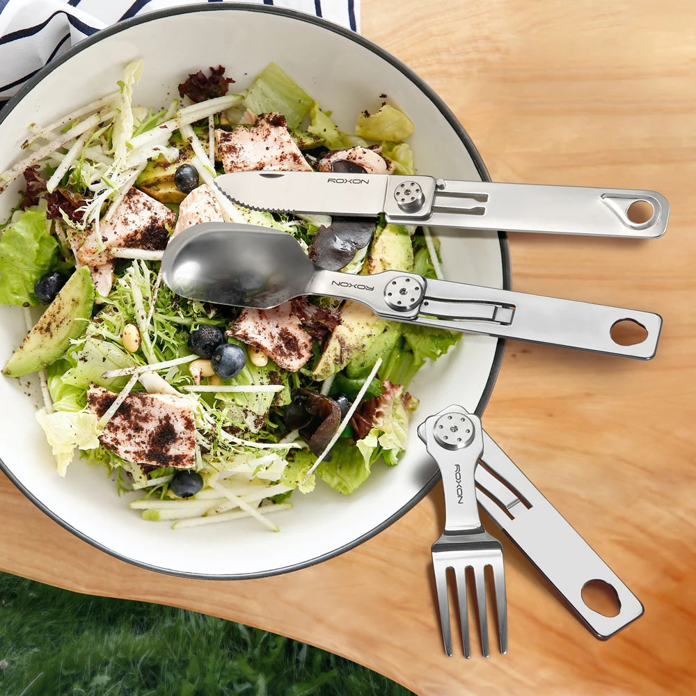 Camping Cutlery Set 3-in-1 – Compact Travel Utensils