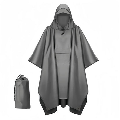 3-in-1 Waterproof Rain Poncho for Hiking & Travel