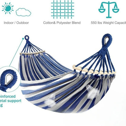 Double Canvas Hammock Anti-Roll Outdoor Comfort