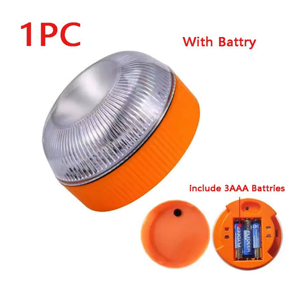 Magnetic Emergency Light for Roadside Safety Alerts