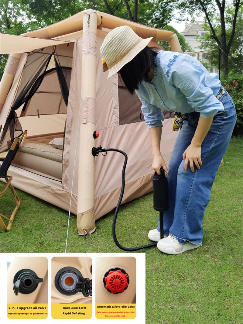 Inflatable Camping Tent 4 Person Waterproof Quick Setup