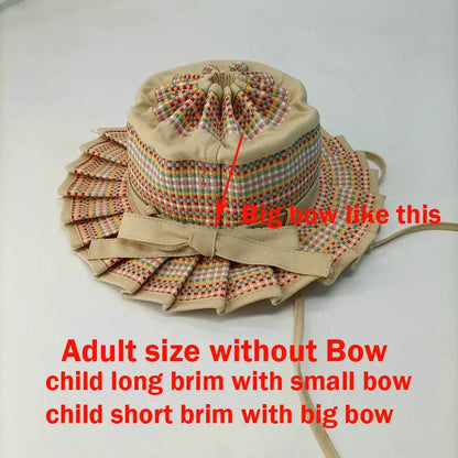 Foldable Straw Sun Hat for Kids & Adults – UV Protection
