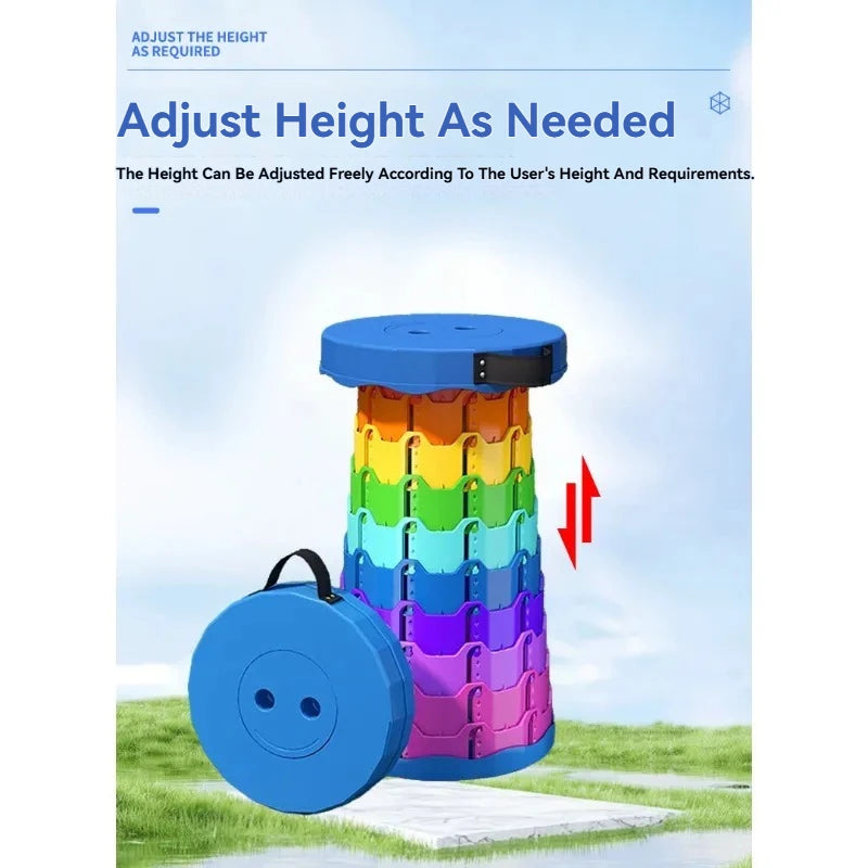 Rainbow Folding Stool – Portable Adjustable Outdoor Seat