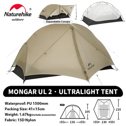 Ultralight Camping Tent 2 Person – Waterproof & Compact
