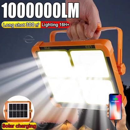 20000mAh Solar Rechargeable Camping Lantern with Power Bank