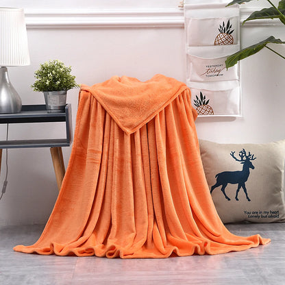 Coral Fleece Blanket – Soft Warm Throw for Travel & Picnic