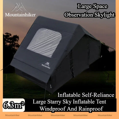 Inflatable Camping Tent 3-4 Person Quick Setup UV Protection