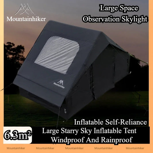 Inflatable Camping Tent 3-4 Person Quick Setup UV Protection