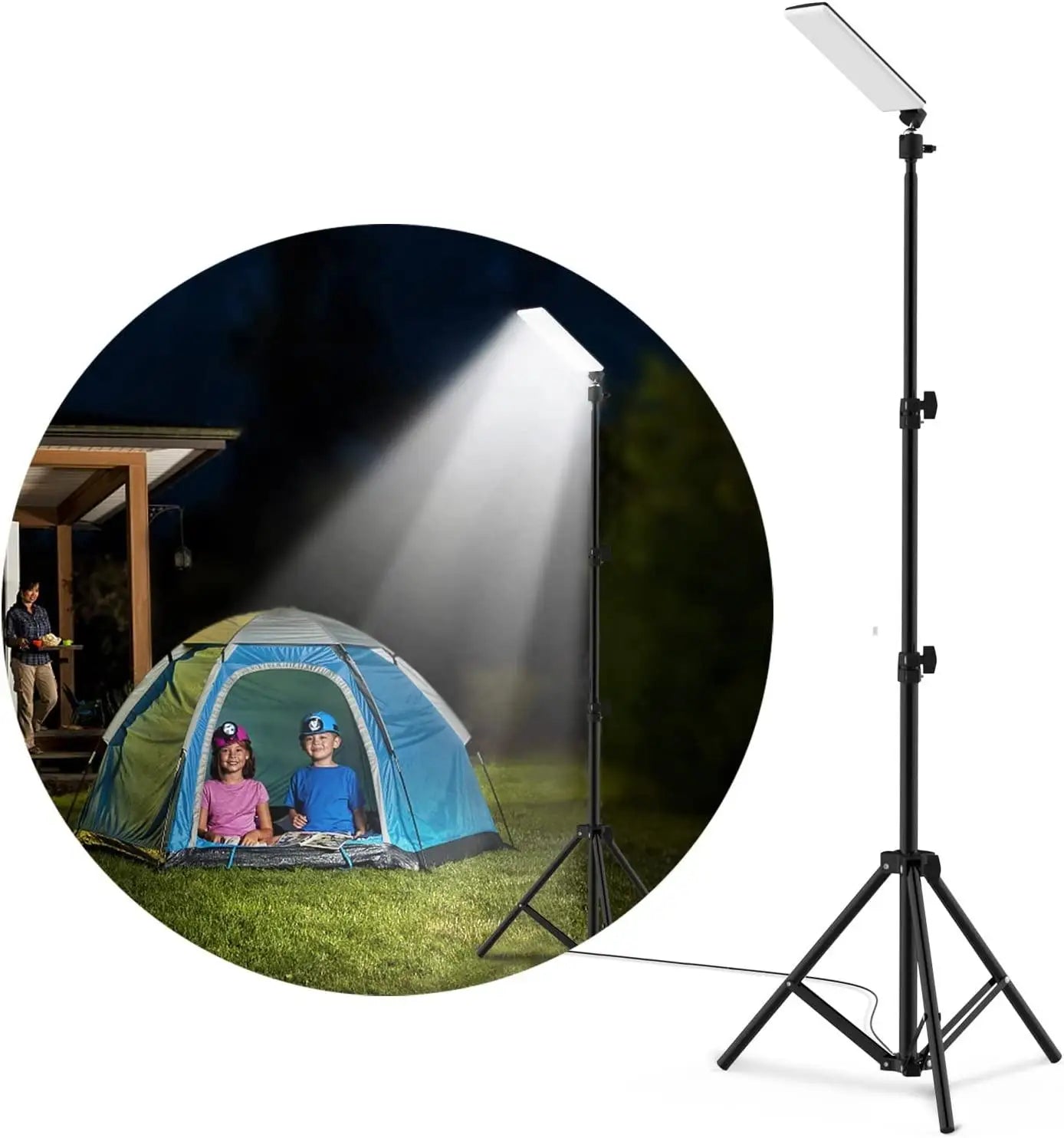1680 Lumen Portable LED Camping Light with Adjustable Tripod