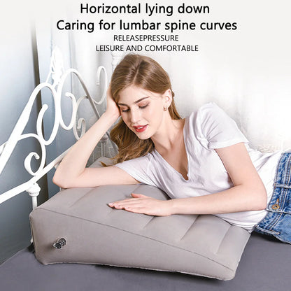 Inflatable Wedge Pillow for Travel Comfort & Relief