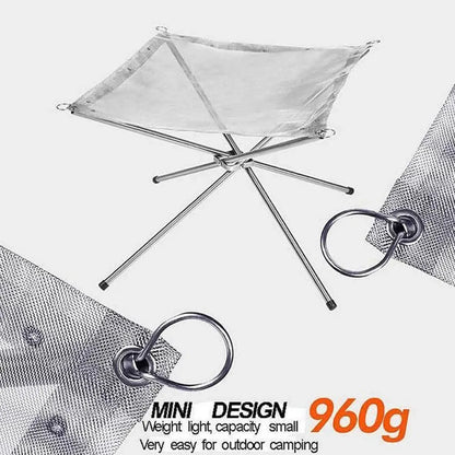 Foldable Stainless Steel Fire Pit Rack for Camping
