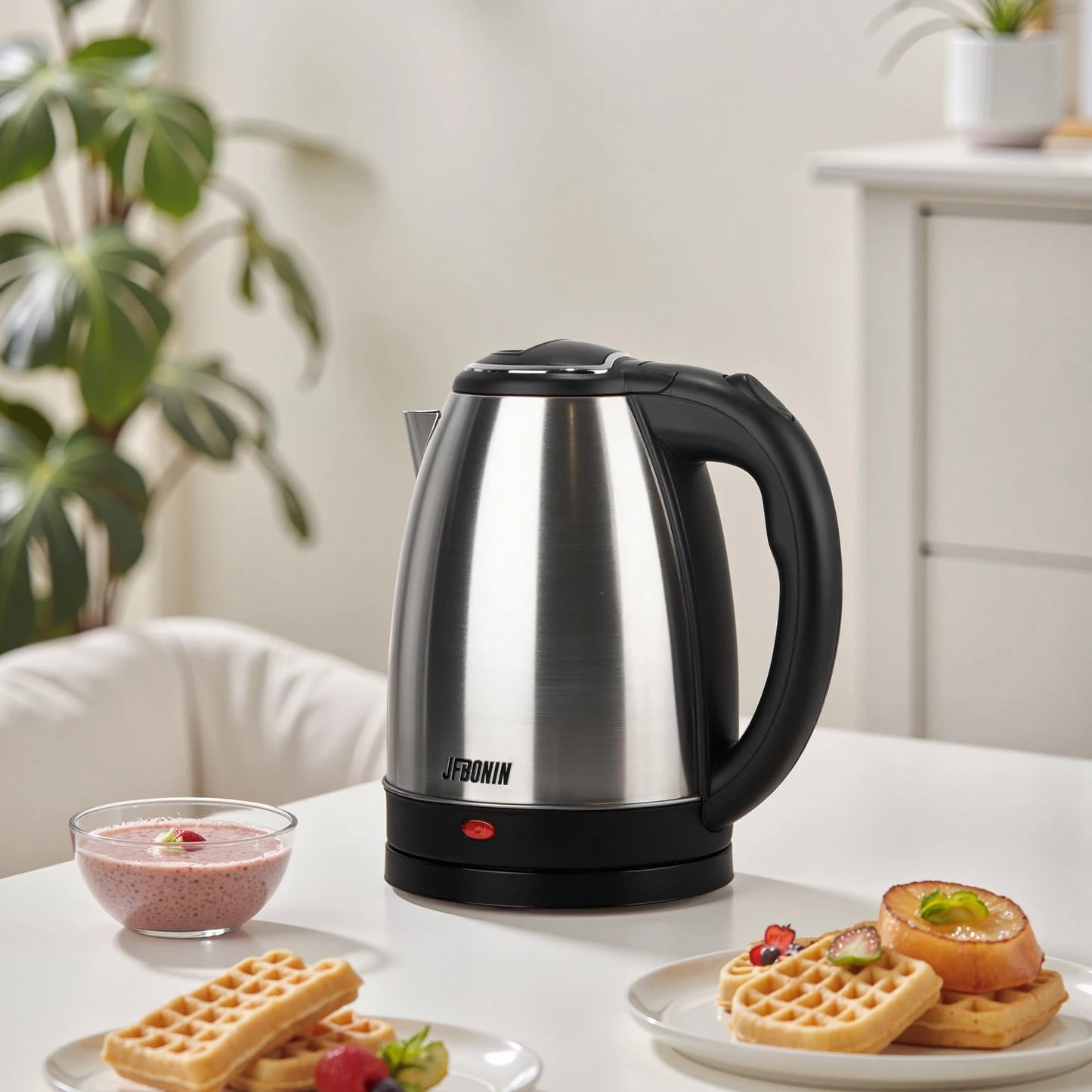 Electric Stainless Steel Kettle 1.8L Fast & Safe Boil
