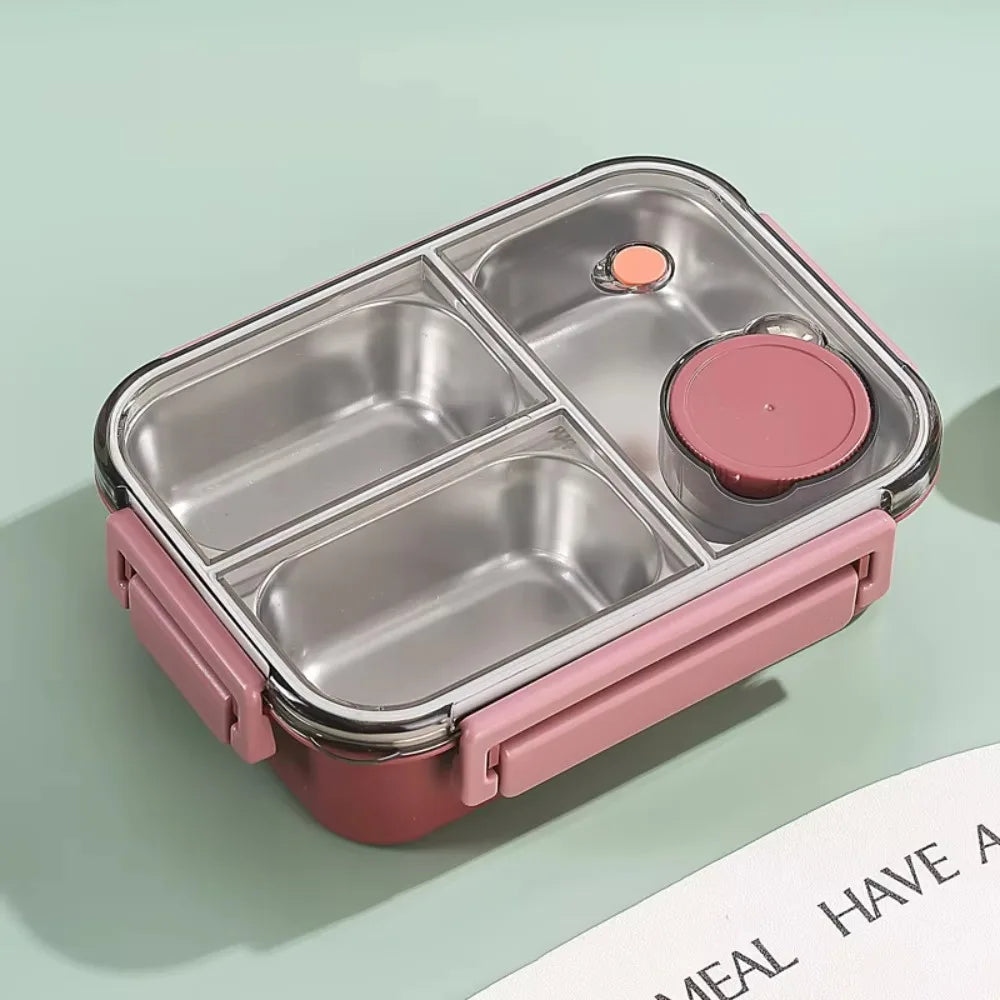 Insulated Stainless Steel Lunch Box Keeps Food Hot