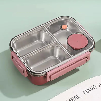 Insulated Stainless Steel Lunch Box Keeps Food Hot