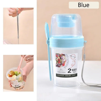 Portable Salad Cup with Lid & Fork – Easy On-the-Go Meals