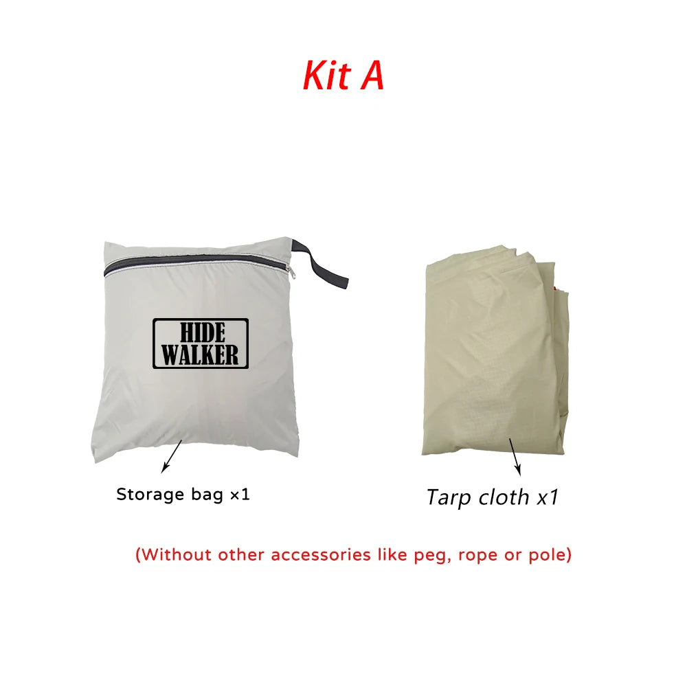 Black Coating Camping Tarp 99% UV Sun Shelter
