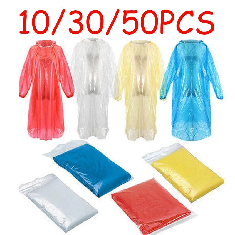 Disposable Rain Poncho Lightweight Emergency Protection