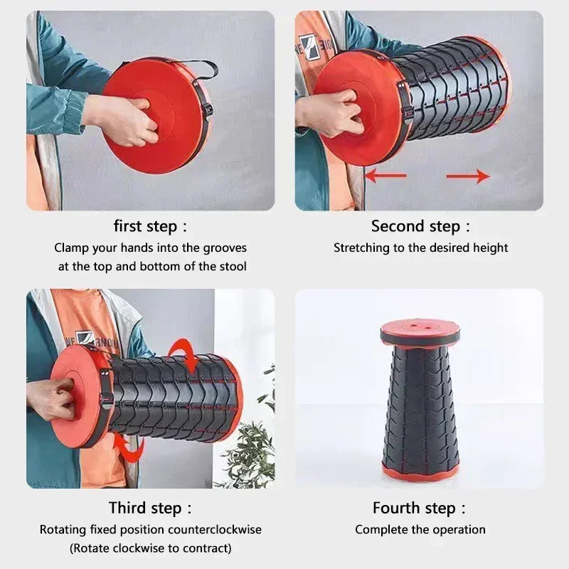 Portable Collapsible Camping Stool for Easy Outdoor Seating