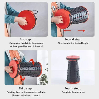 Portable Collapsible Camping Stool for Easy Outdoor Seating