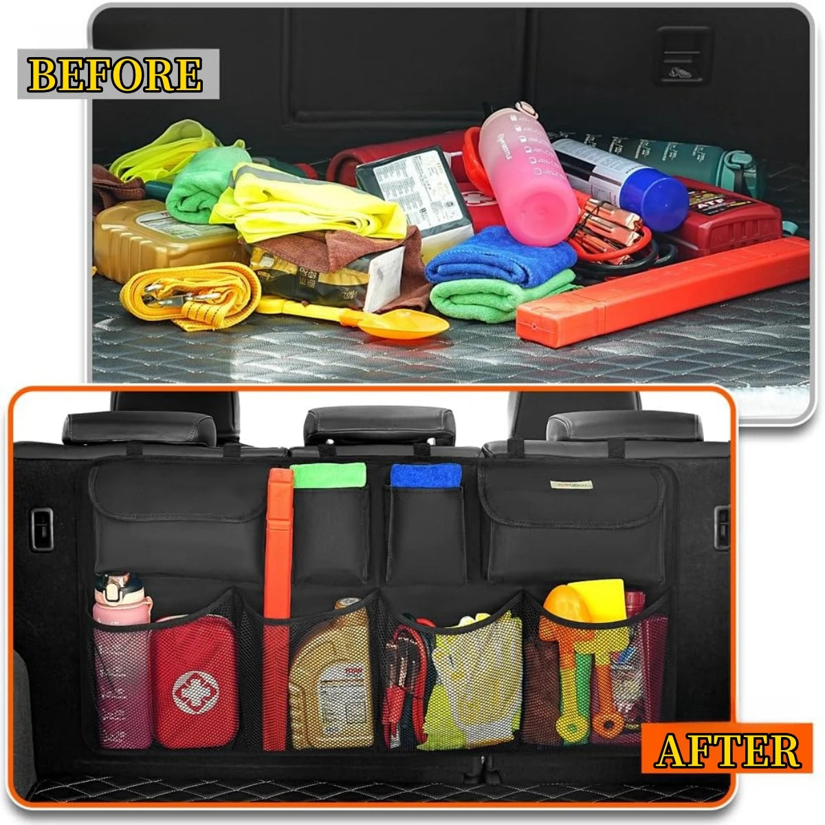 Car Organizer Backseat Hanging Kit – Max Storage & Space