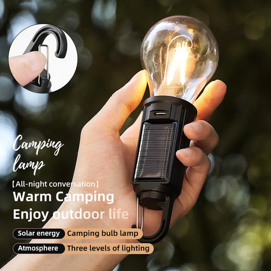 Rechargeable Solar LED Camping Lamp Waterproof & Portable