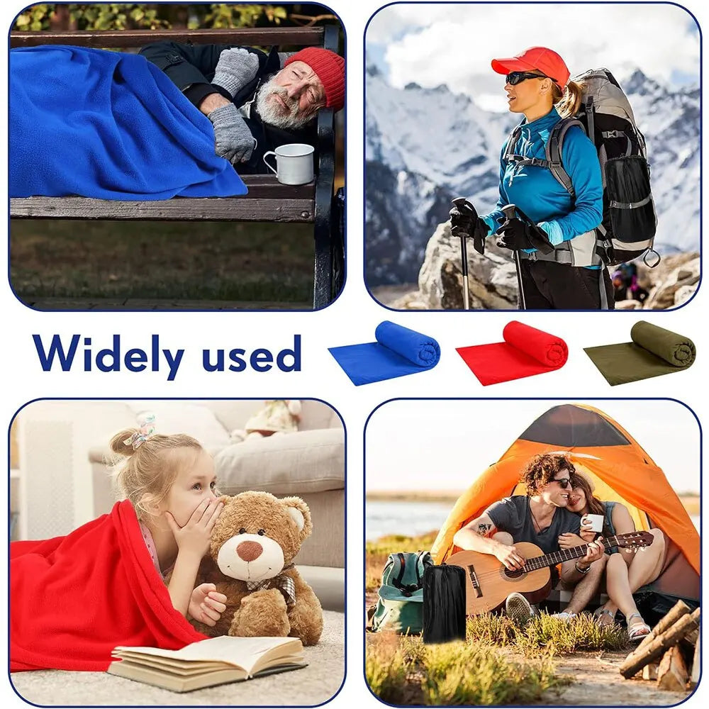 Portable Fleece Sleeping Bag Liner Ultra-Light Warm
