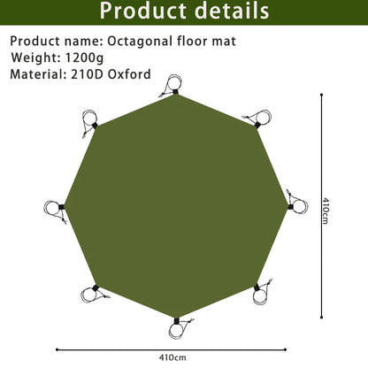 Large Waterproof Camping Mat – Hex/Octagon Picnic Tarp