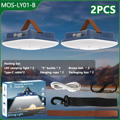Solar Camping Lantern with Power Bank & Magnetic Mount
