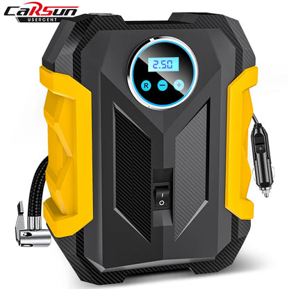 Portable Car Tire Inflator Pump with LED Lamp for Quick Inflation