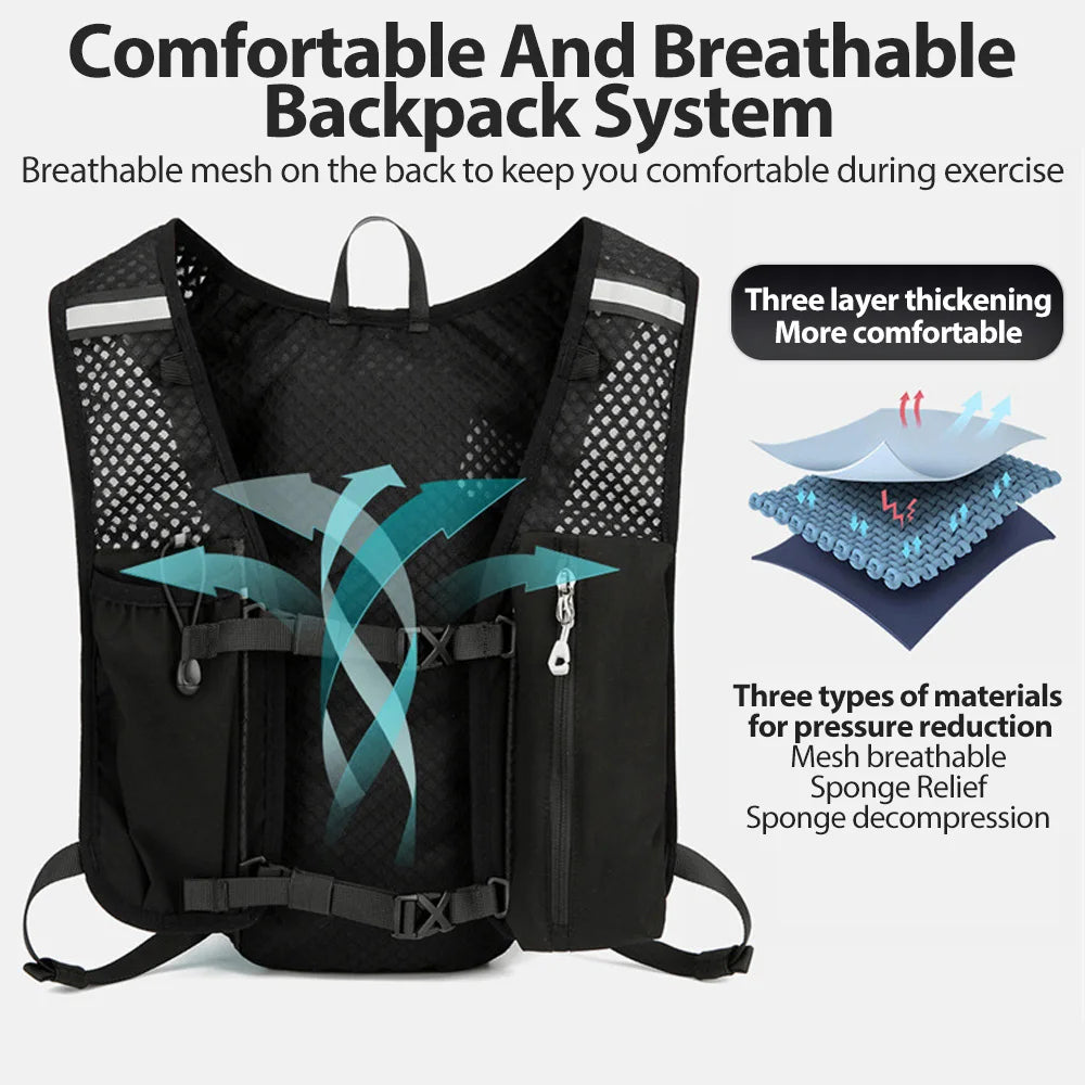 5L Hydration Vest Backpack for Trail Running & Cycling