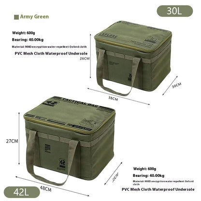 Camping Storage Box Bag with Dividers for Organized Gear