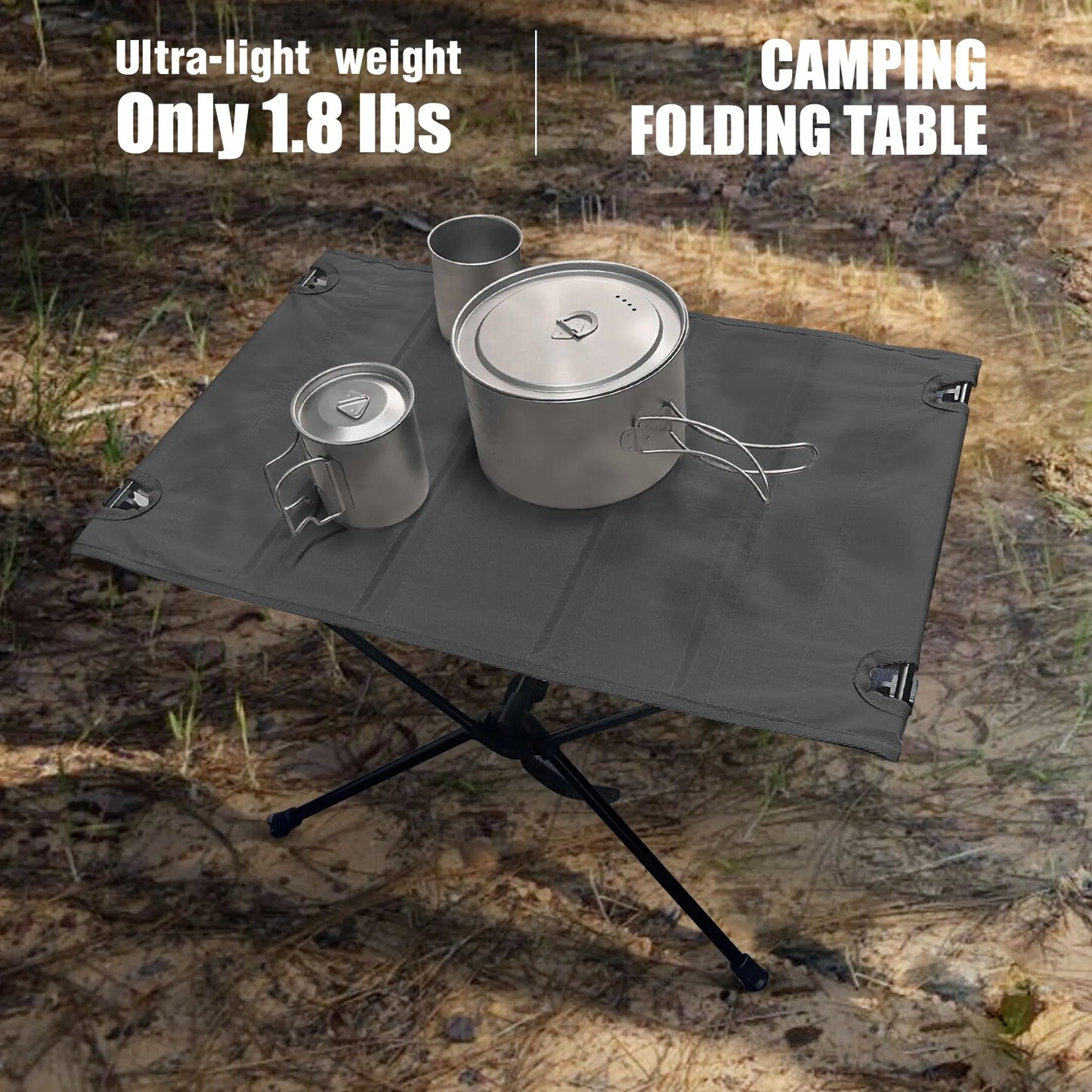 Roll-Up Camping Table – Ultralight Portable Setup