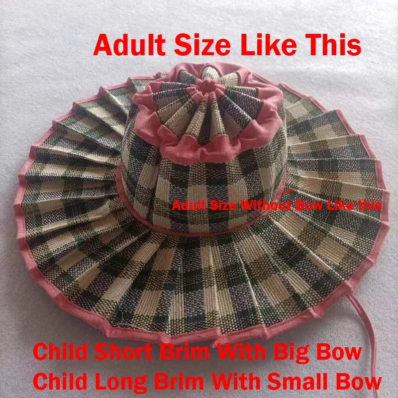 Foldable Straw Sun Hat for Kids & Adults – UV Protection