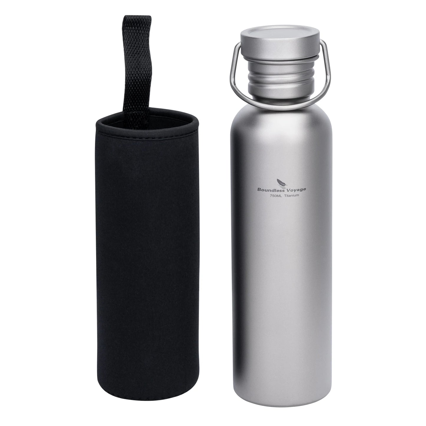 Titanium Wide Mouth Water Bottle – Durable & Lightweight